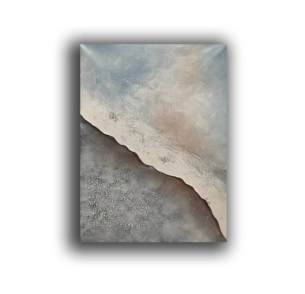 Bedroom Abstract Modern Gray Abstract Canvas Artwork 6YI16 wall art